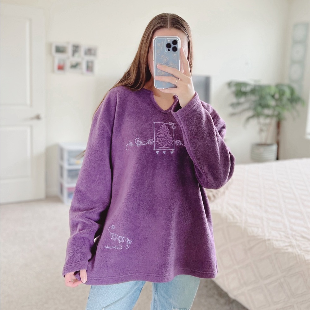 vintage purple fleece